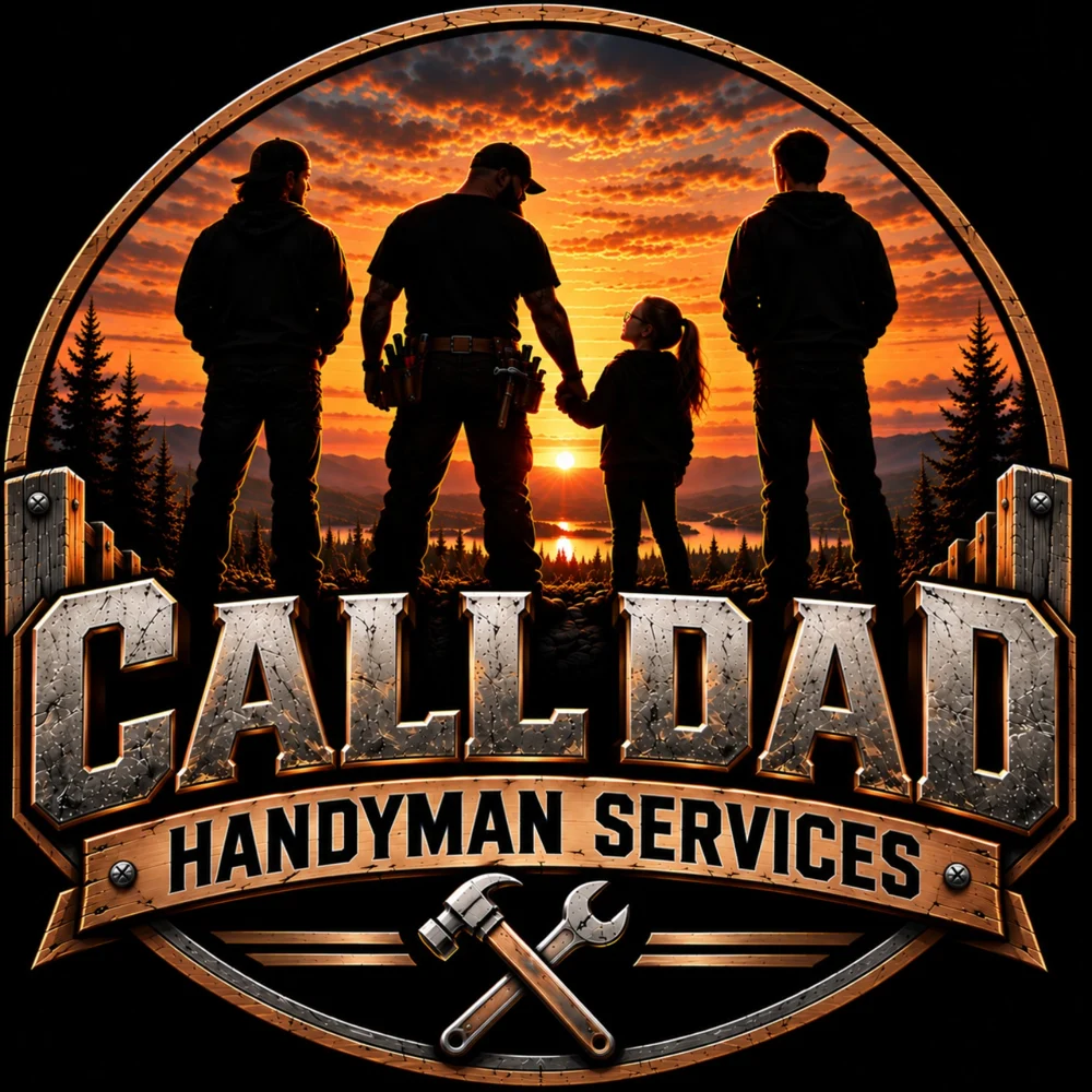 Call Dad family silhouette logo